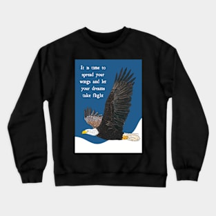 New Adventure Optimism Bald Eagle Crewneck Sweatshirt